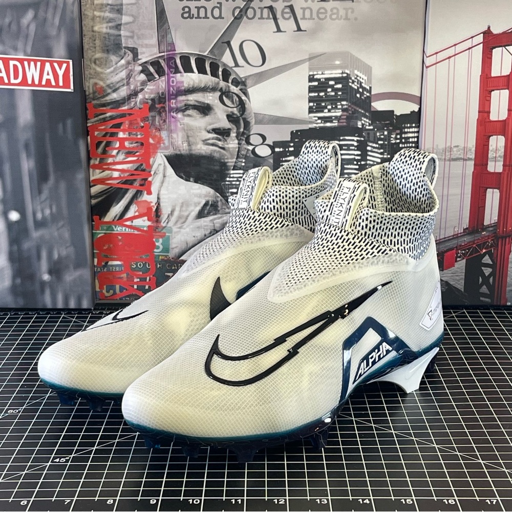 New Nike Alpha Menace Elite 3 White Black College Navy CT6648-102 Mens Size 11.5
